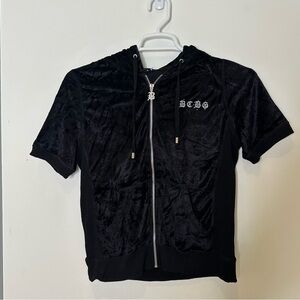 BCBGMAXARZIA vintage black rhinestone embellished top